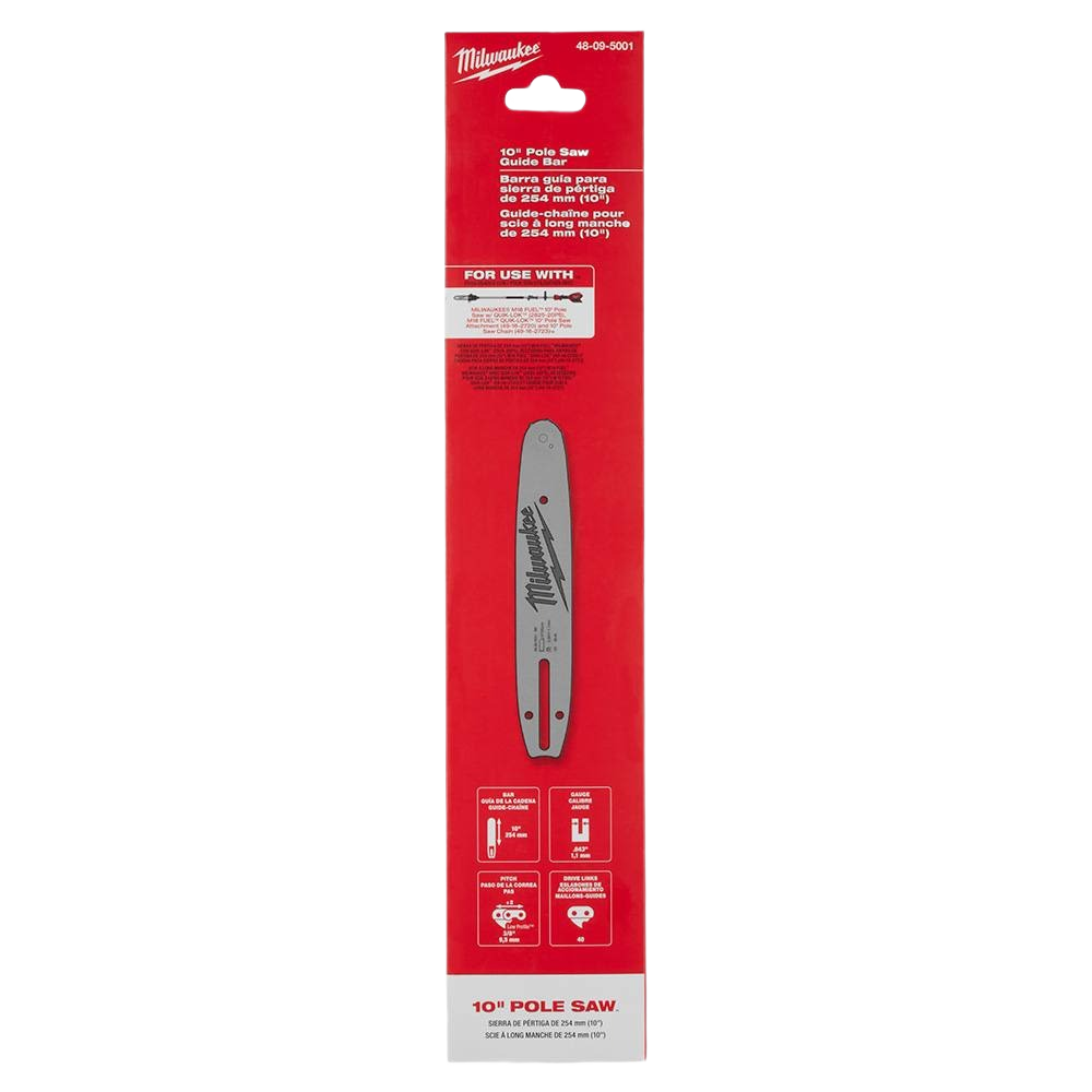 10-inch steel guide bar for pole saws designed to improve cutting accuracy in home improvement tasks