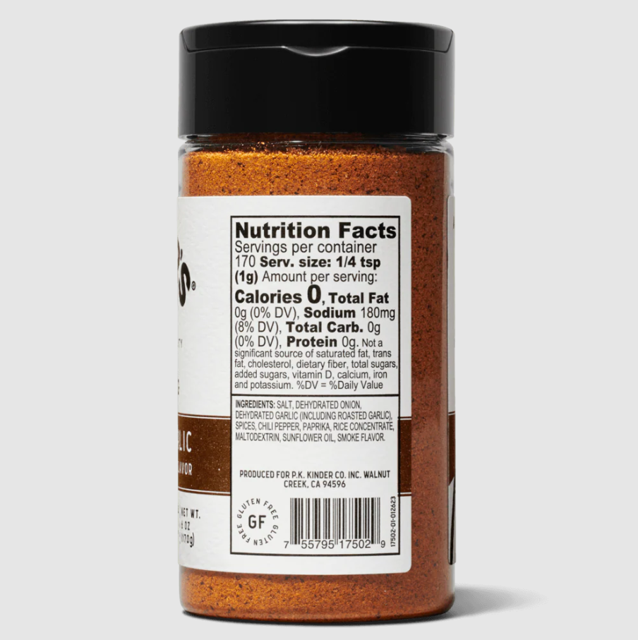 Kinder's Woodfired Garlic Dry Rub, 6 Oz.