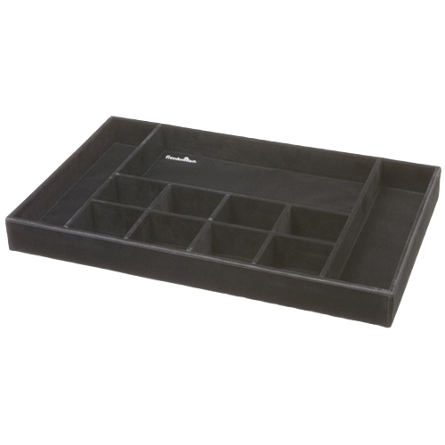 Black jewelry insert tray with multiple compartments for organized storage in dorm and home under $100 FreedomRail collection