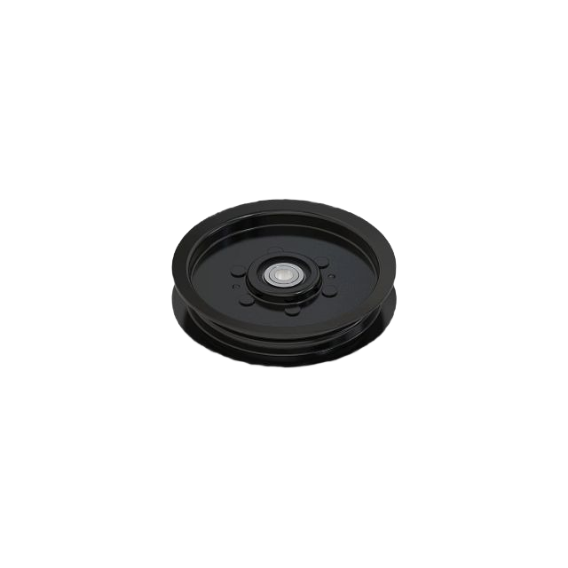 Black metal mower deck idler pulley with bearing for automotive tools and John Deere parts collections under $100