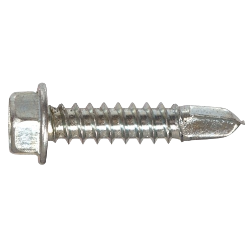 Hex washer head self-drilling screw made of metal for fasteners and hardware in home improvement projects collection