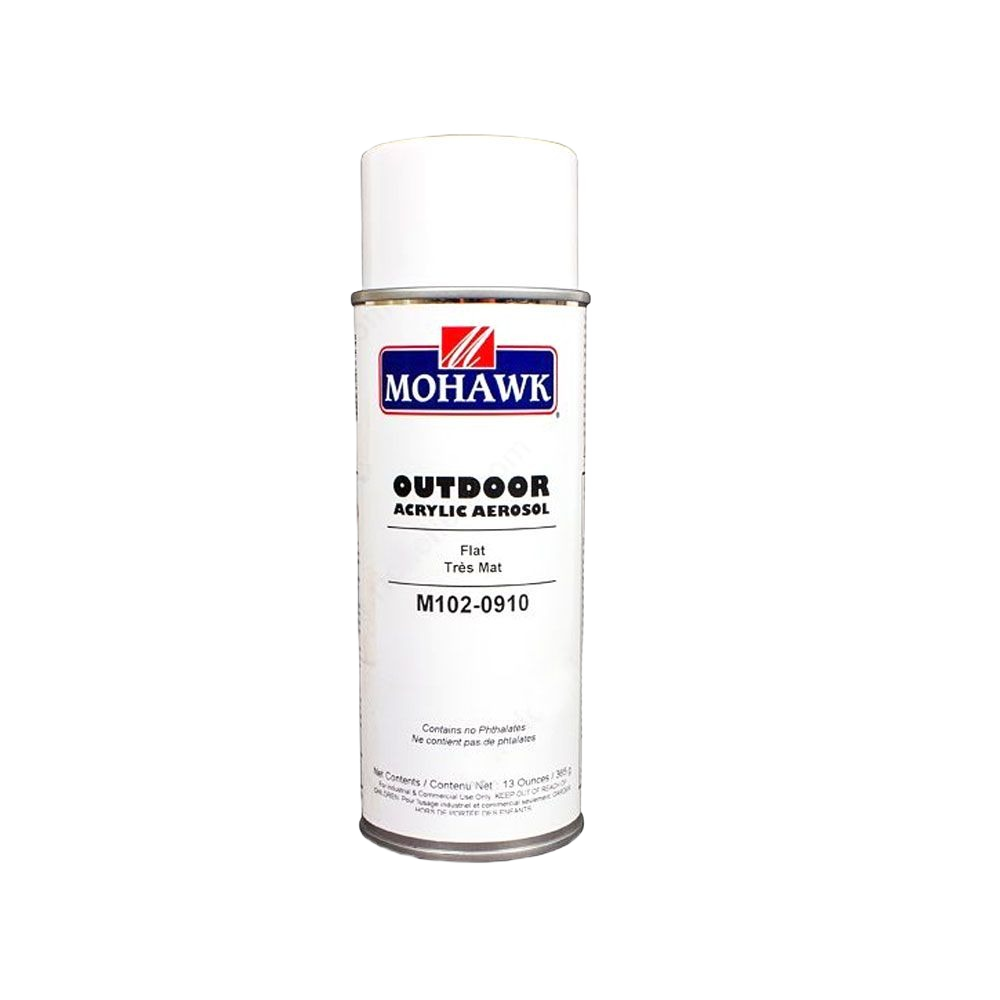 White spray paint can of flat outdoor acrylic aerosol from Mohawk for home improvement projects under $50