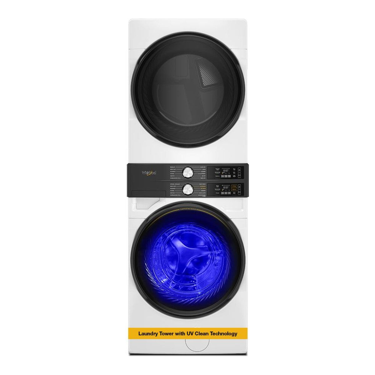 Smart ENERGY STAR® Front Load Laundry Tower with UV Clean Technology & FreshFlowTM Vent System 4.5 cu. ft. Washer & 7.4 cu. ft. Gas Dryer
