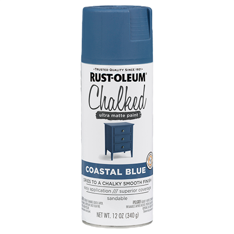 Rust-Oleum Chalked ultra matte coastal blue spray paint can for home improvement under $50 paint supplies