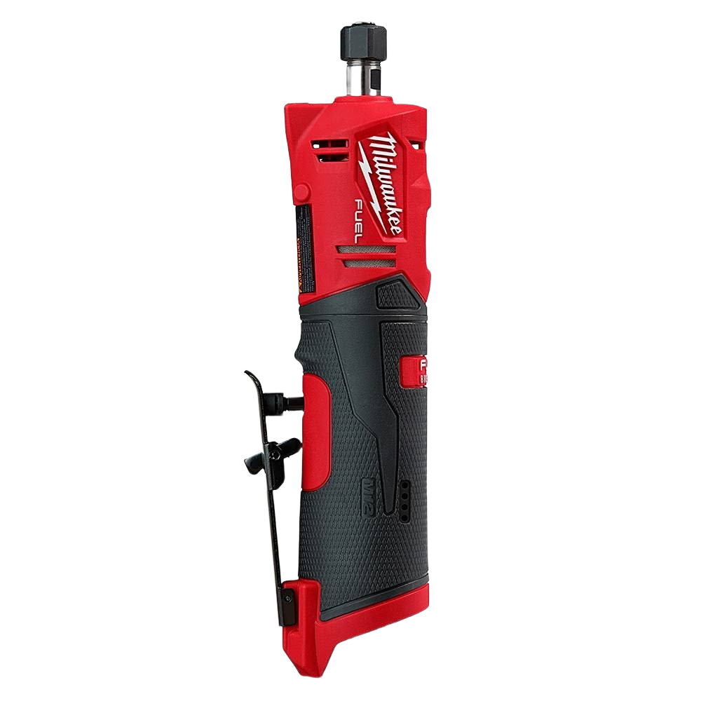 Compact red and black cordless die grinder with textured grip and durable design for tools and home improvement tasks