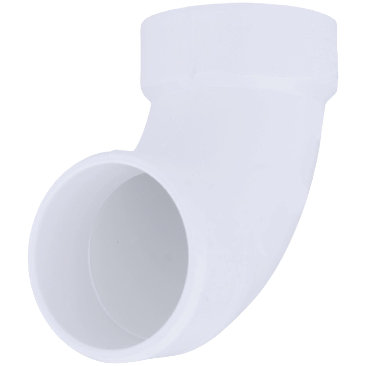 White PVC 90-degree street elbow fitting for plumbing and irrigation in pipes and fittings under $50 tools
