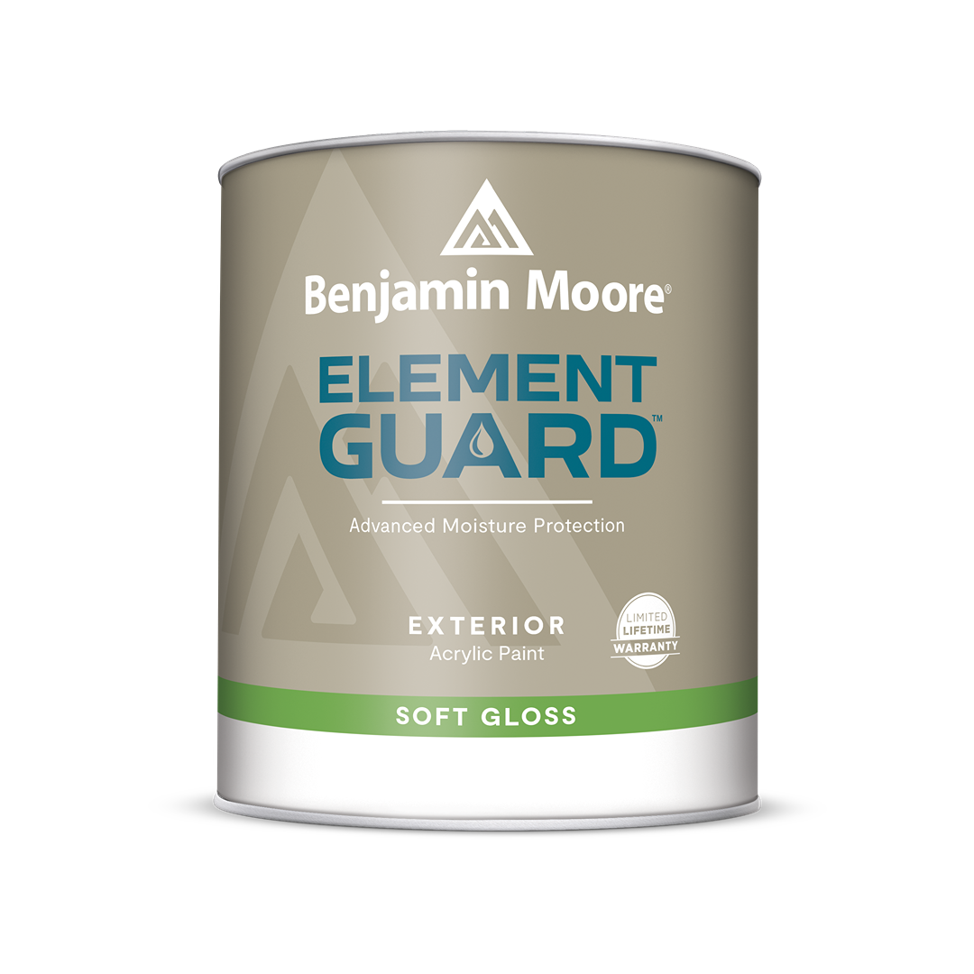 Quart container of soft gloss exterior acrylic paint with moisture protection for home improvement under $50 collections
