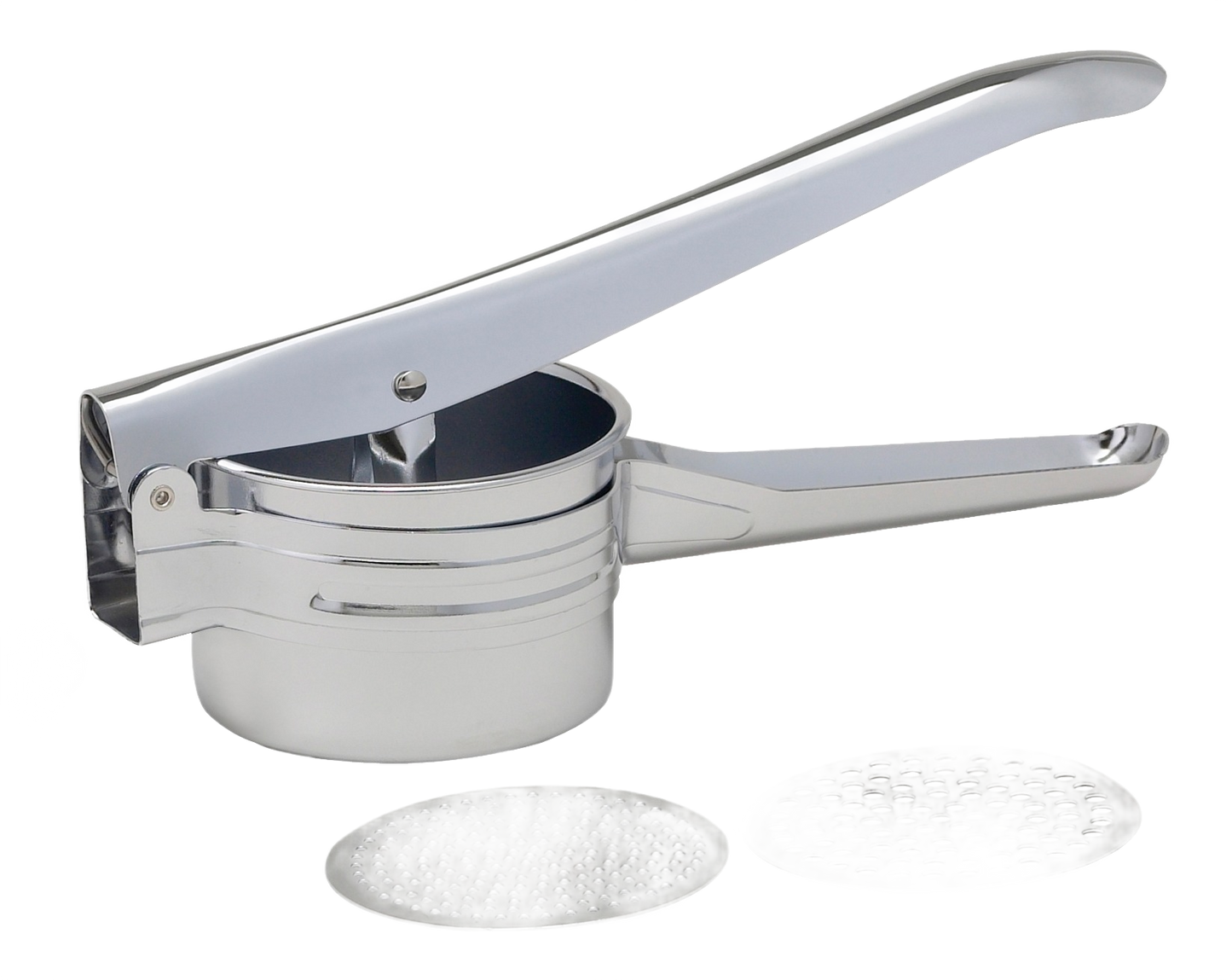 Stainless steel potato ricer with two interchangeable blades for kitchenware and kitchen gadgets under $50 collections