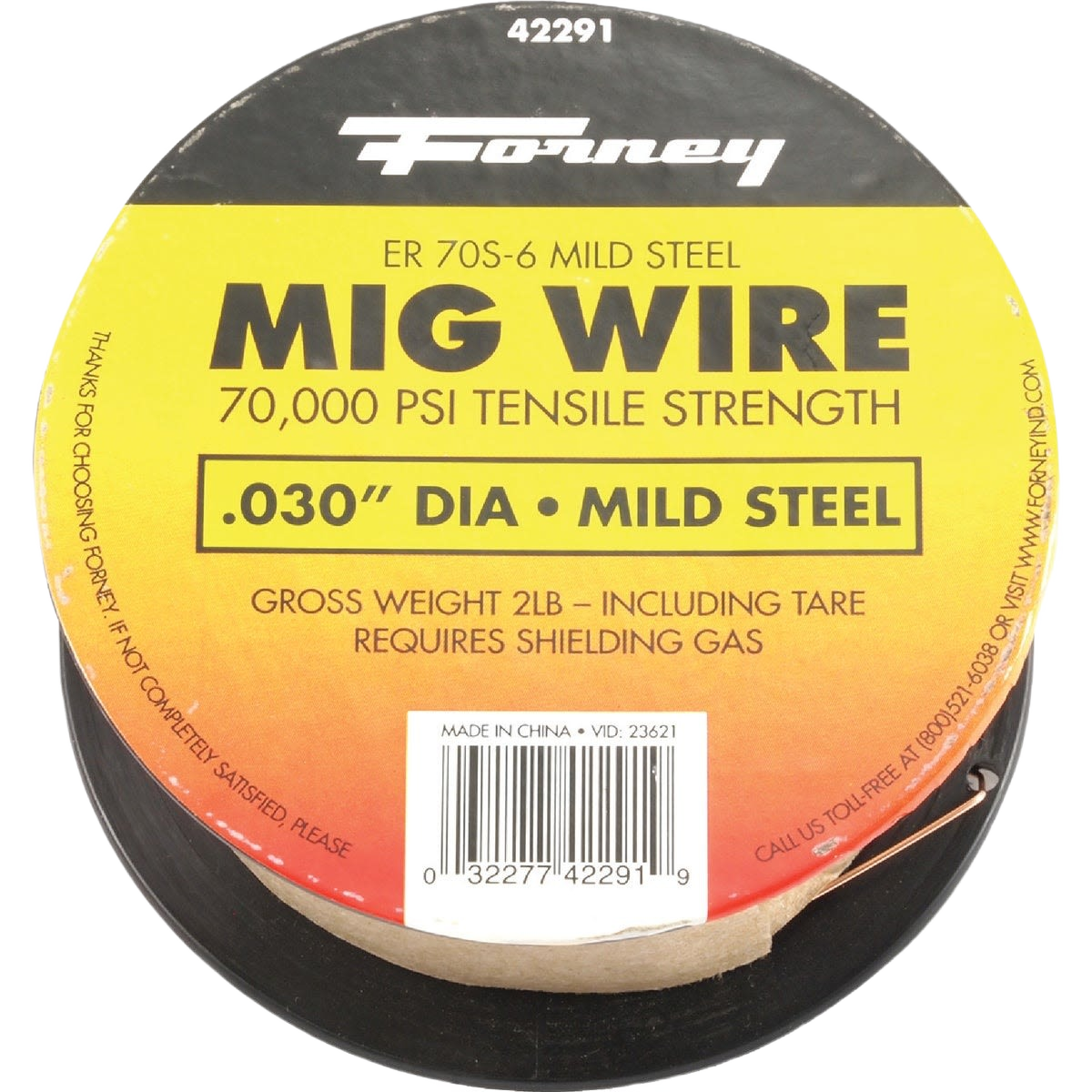 Forney Mild Steel Mig Wire, 0.030 In. 2 Lb.