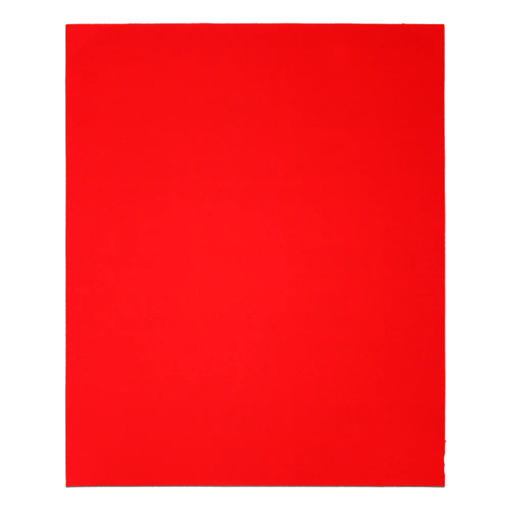 Set of red 80-grit sanding sheets designed for efficient surface preparation and paint removal in home improvement.