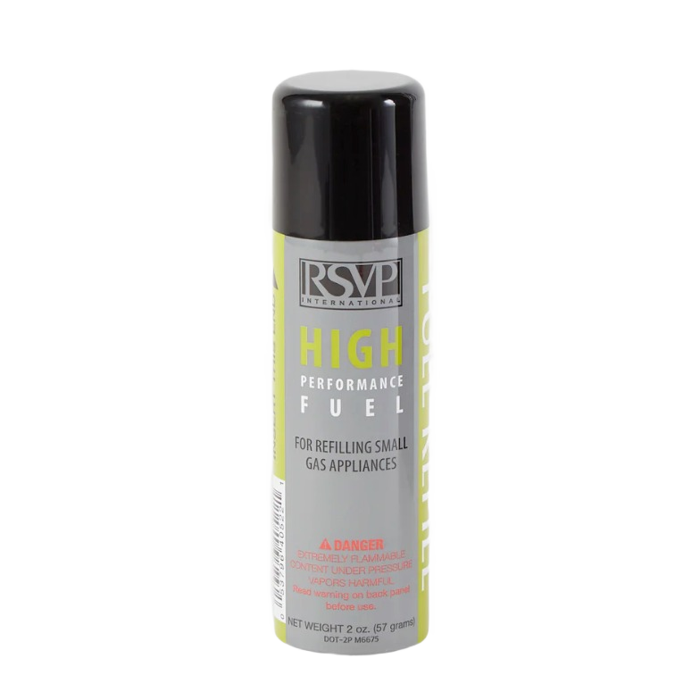 2 oz. can of high performance butane fuel for refilling small gas appliances, kitchenware and home use collections