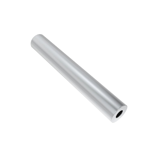 Cylindrical metal axle rod with a hollow center designed for use in equipment assembly and repair tasks