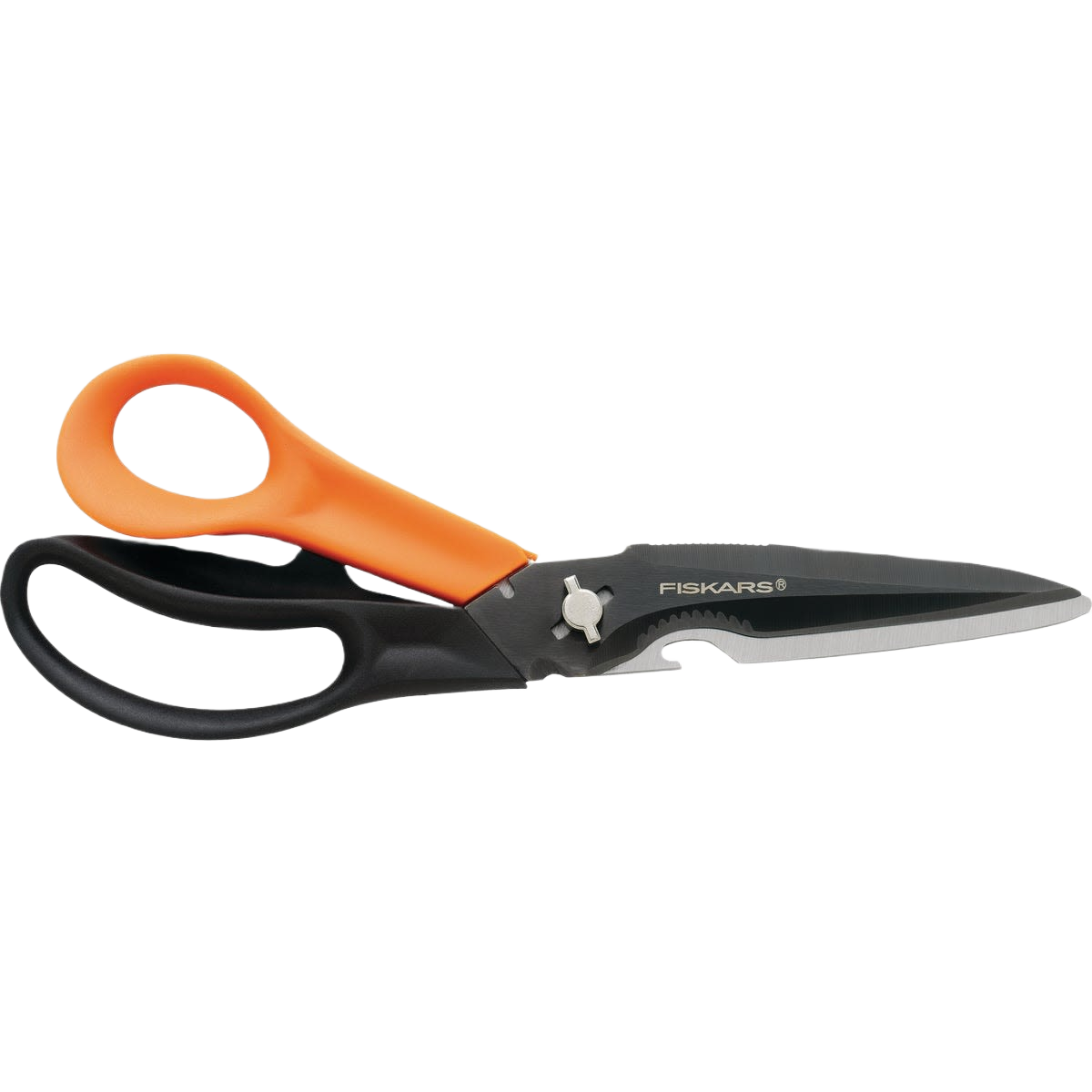 Black and orange multipurpose garden scissors designed for pruning and cutting in outdoor hand tools collections under $50