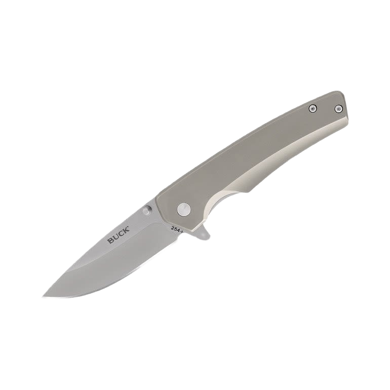 Sleek folding knife with stainless steel blade and minimalist metal handle designed for everyday tools use