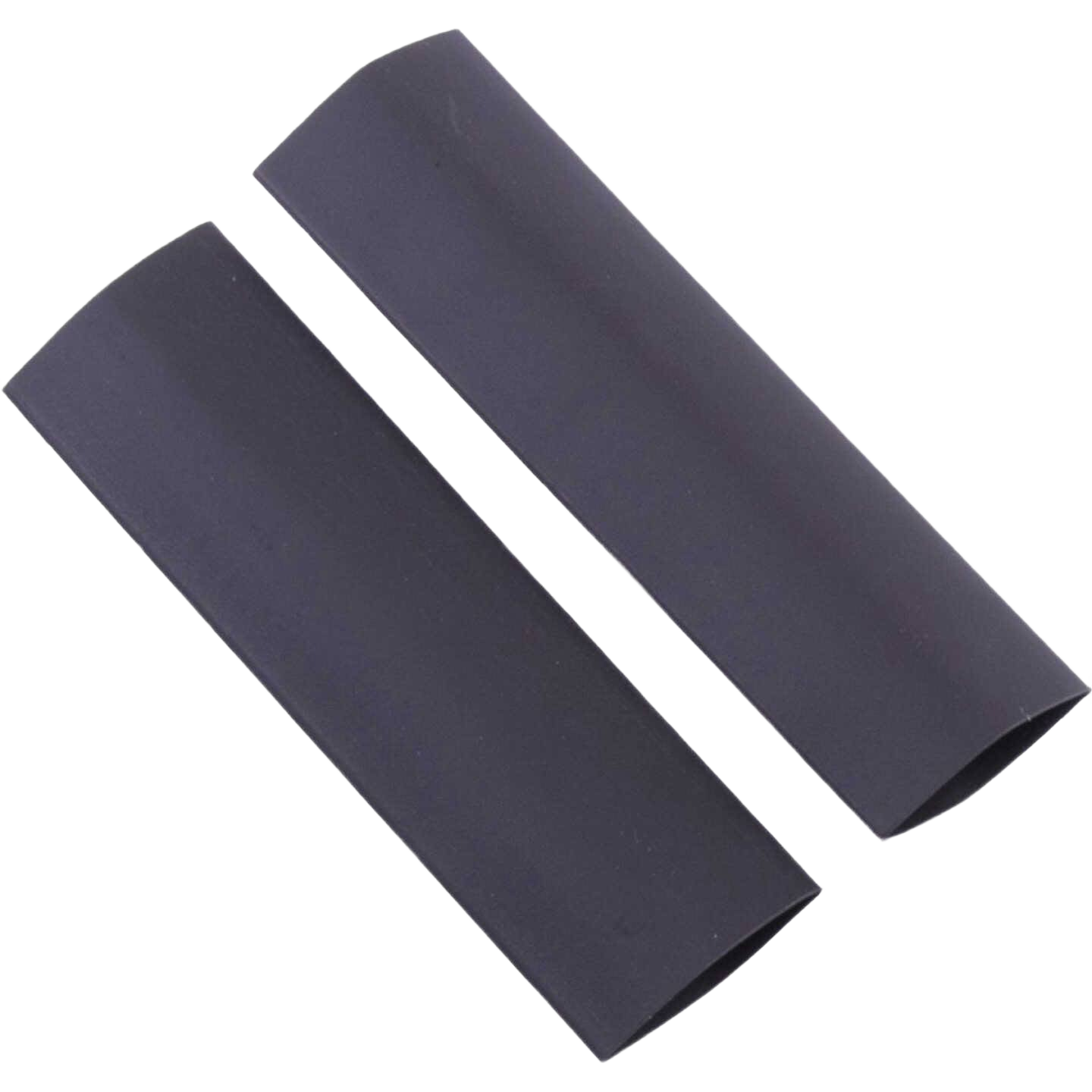 Black heat shrink polyolefin tubing pieces for electrical insulation and cable protection in home improvement projects