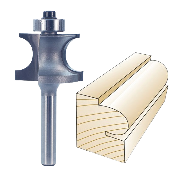 Carbide-tipped edge beading bit with profile example for woodworking in Tool Accessories and Power Tool Accessories collections
