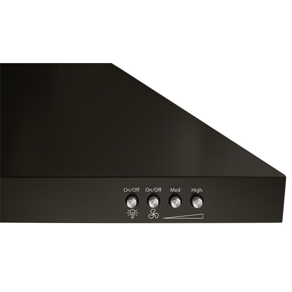36" Contemporary Black Stainless Wall Mount Range Hood