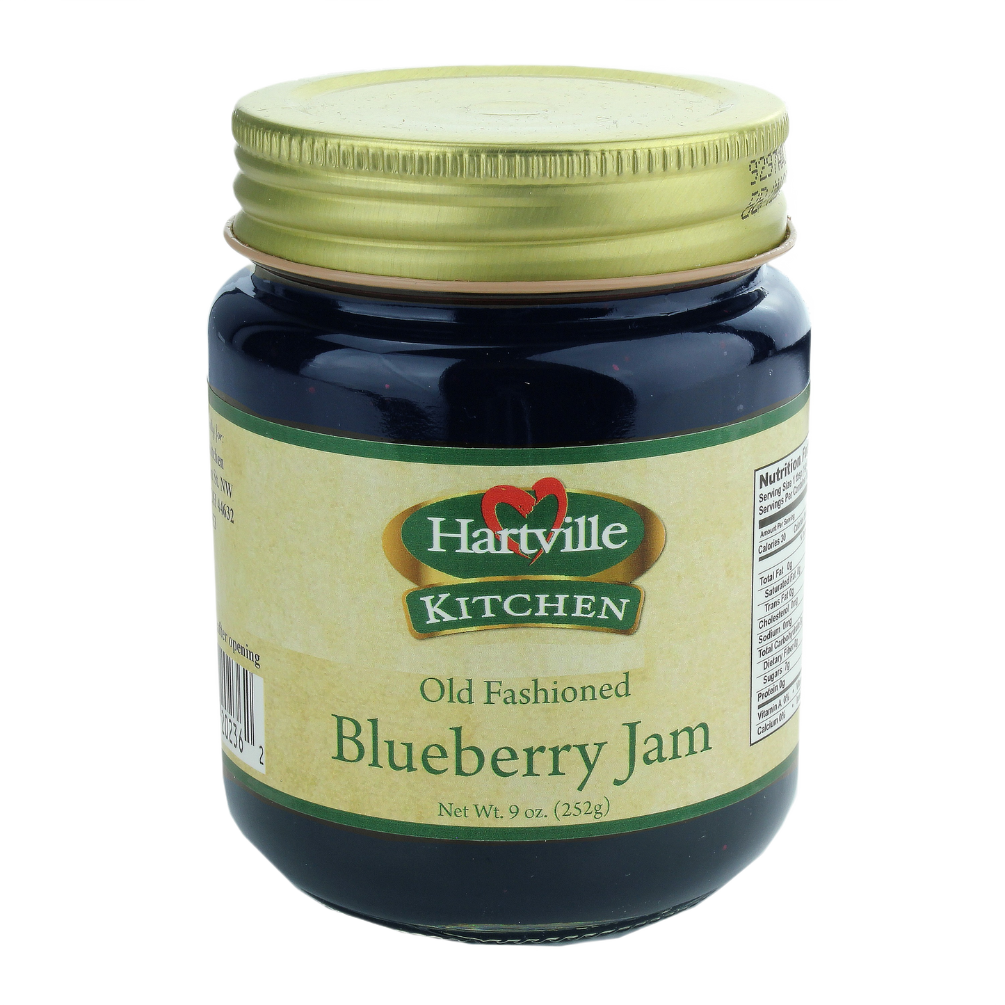 Hartville Kitchen Old Fashioned Blueberry Jam jar for jams and jellies in food and beverage collections under $25