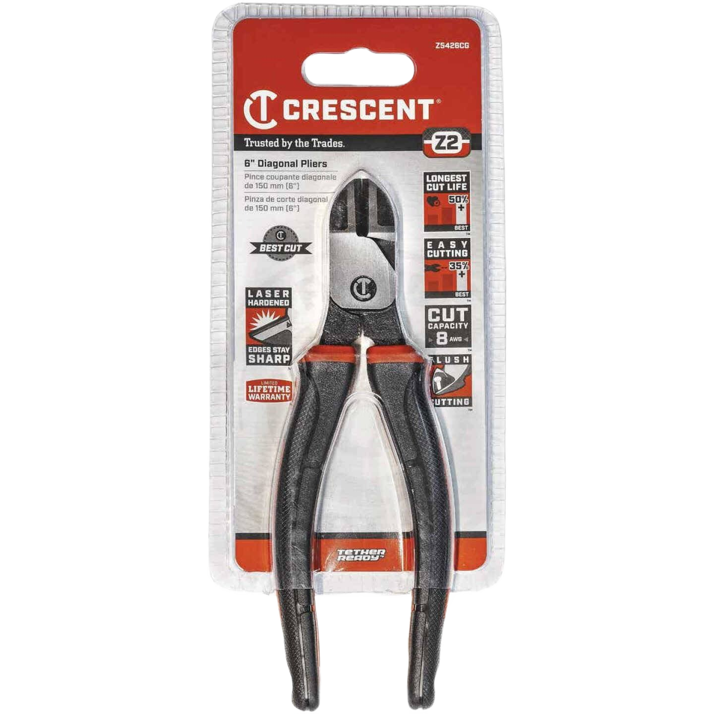 6-inch dual material diagonal cutting pliers with laser-hardened edges for woodworking and hand tools under $50
