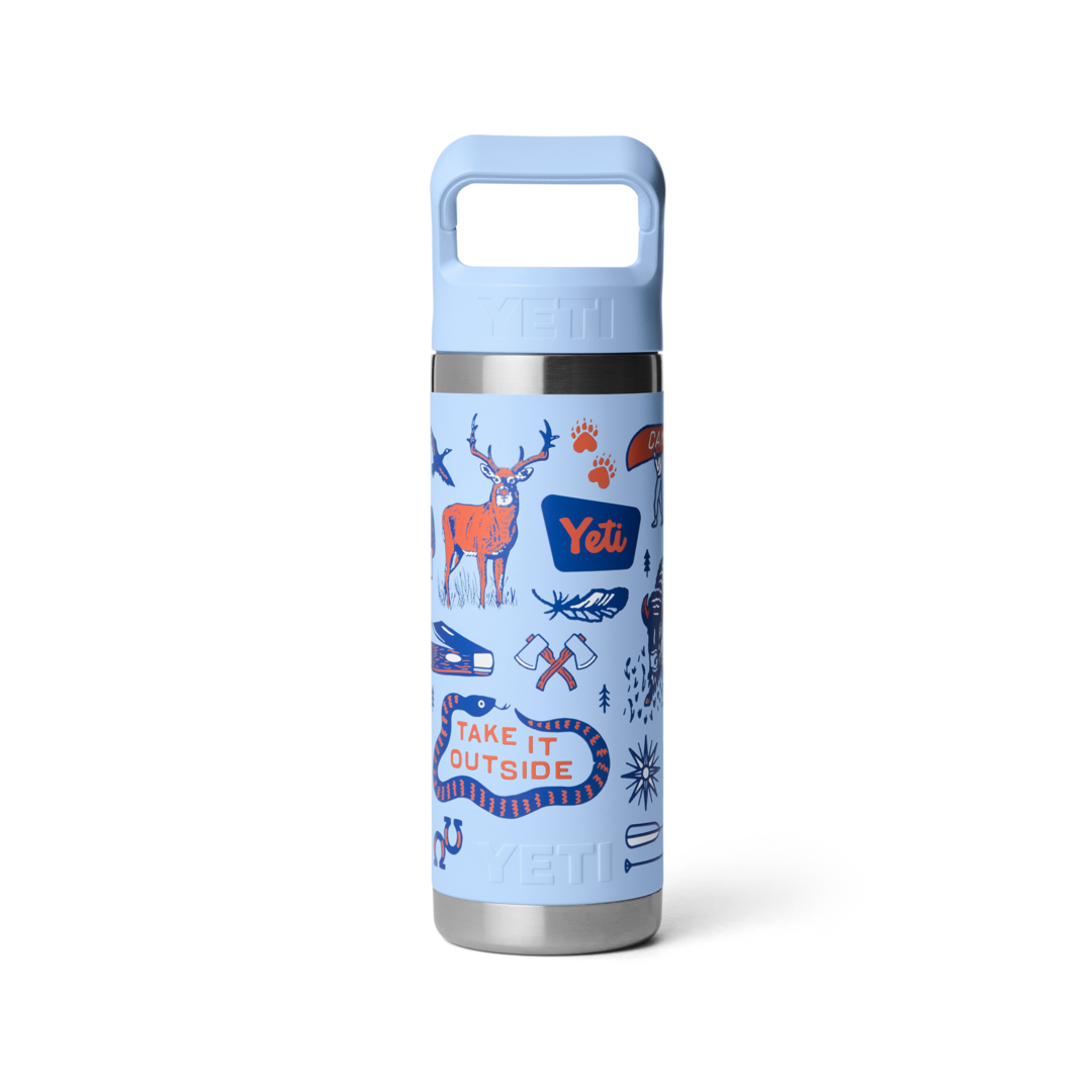 YETI Rambler 18 Oz. Whippersnapper Blue Bottle with Straw Cap