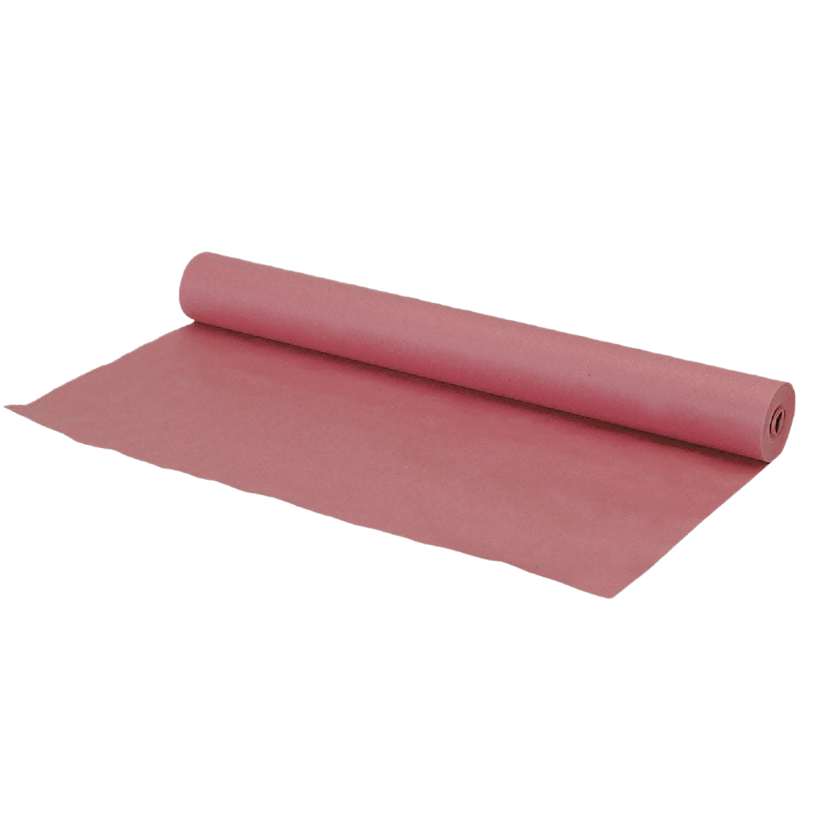 Roll of red rosin paper partially unrolled, used for lumber and building materials in home improvement projects