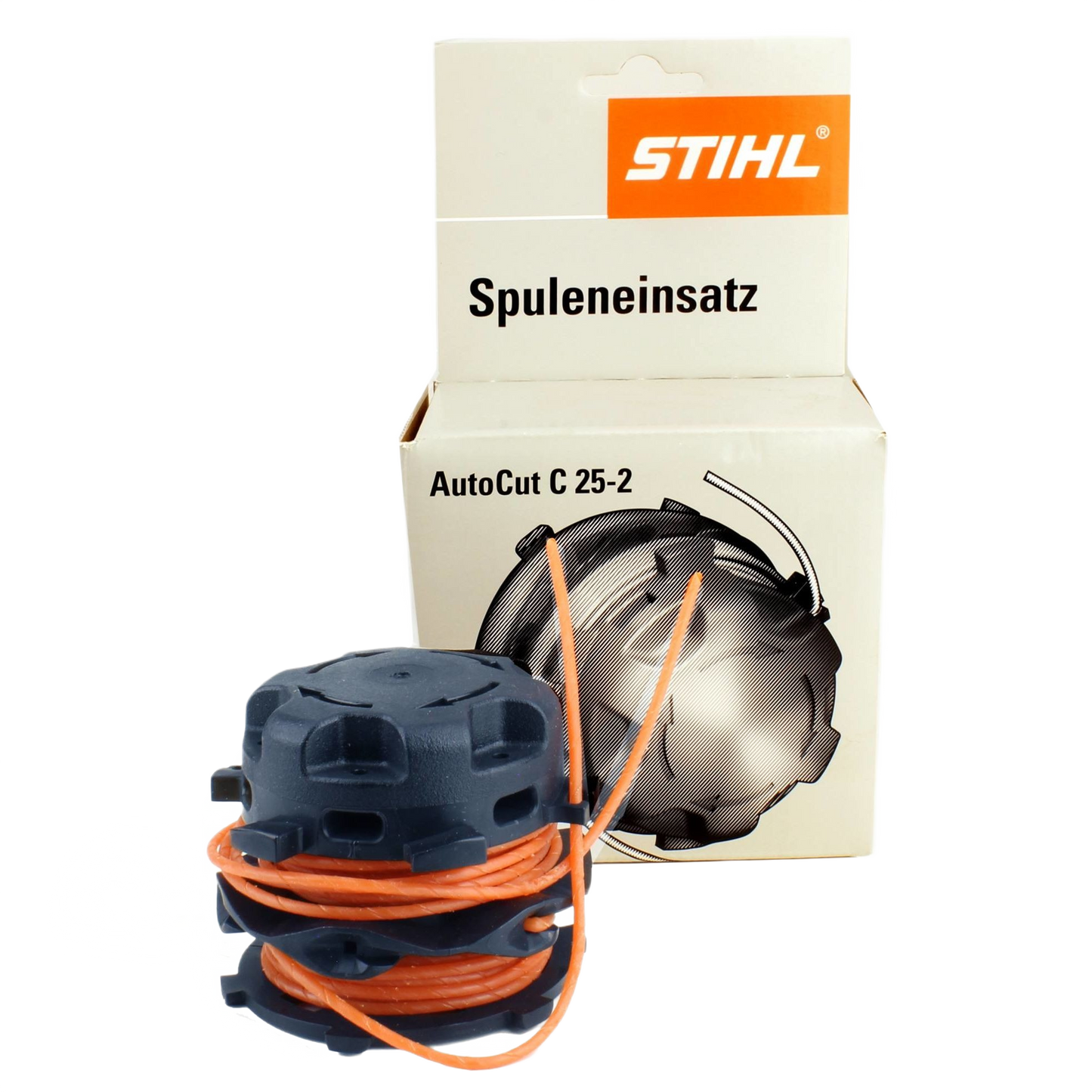 Replacement spool with orange trimming line for STIHL AutoCut C 25-2 in power tool accessories under $50 collection