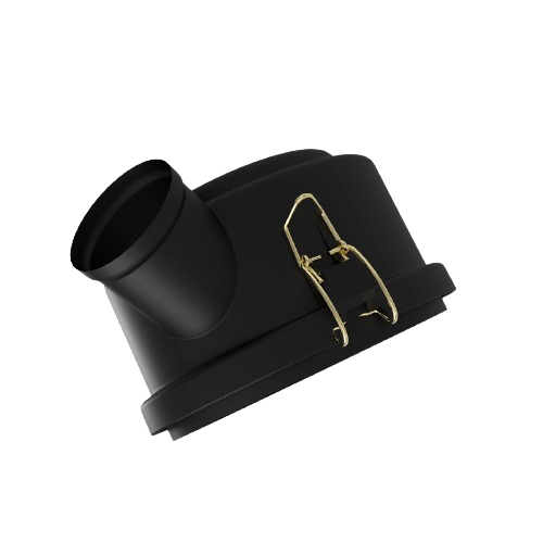 Black plastic air filter canister bowl with metal latch for John Deere parts and home improvement tools under $50 collection