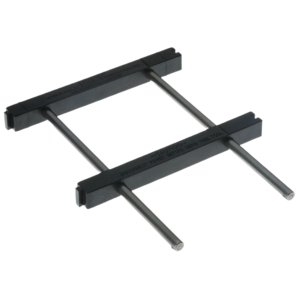 Steel jointer jig with black components for precise knife alignment in woodworking tool accessories collection