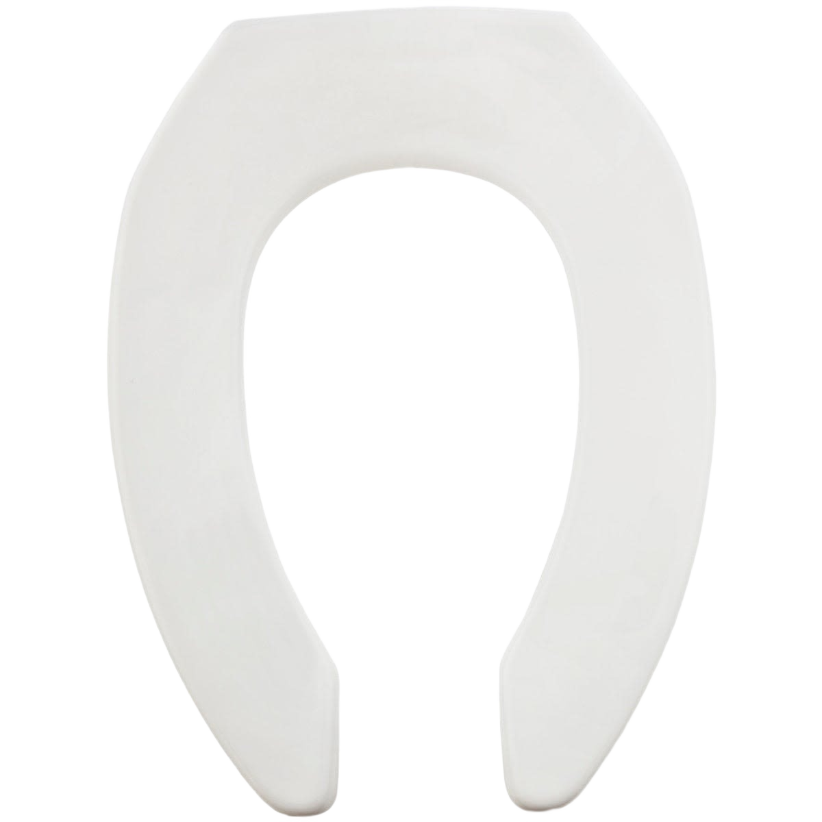 Commercial-grade molded white elongated open front toilet seat for bathroom and toilet seat replacements under $50 collections