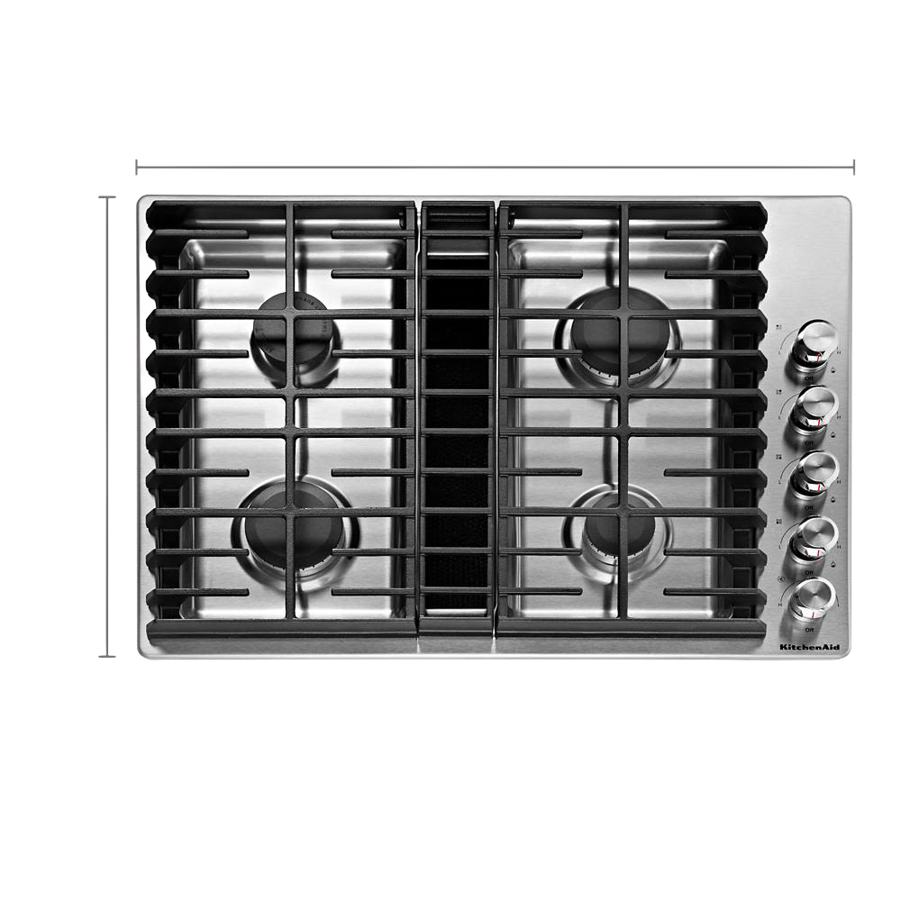 30" 4 Burner Gas Downdraft Cooktop