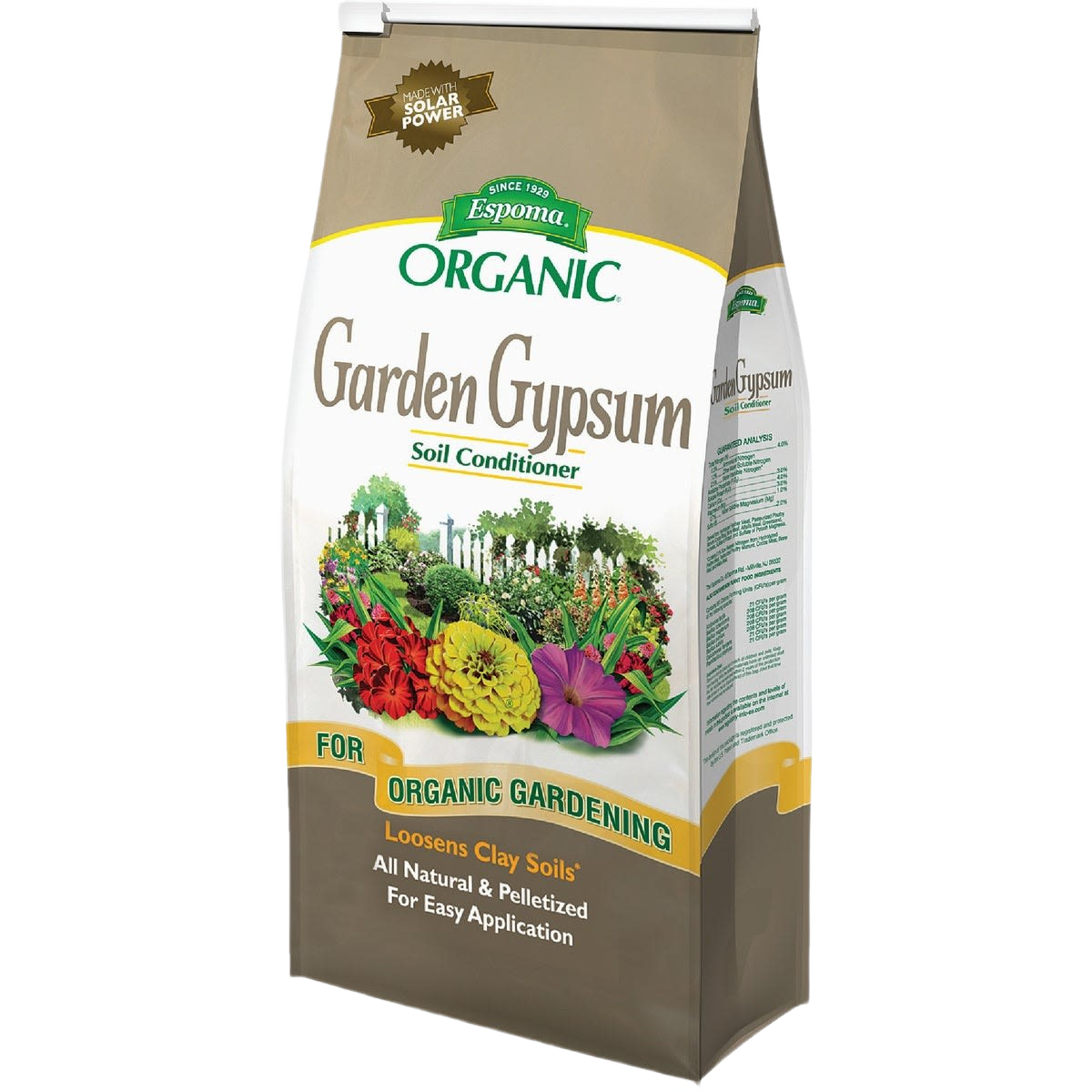 6 lb. bag of Espoma organic garden gypsum soil conditioner for loosening clay soils in plant fertilizer and garden care collections