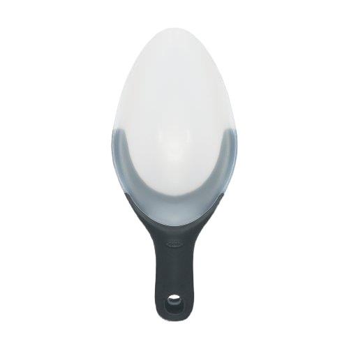 1 cup white and black measuring scoop with non-slip handle for kitchenware and cooking tools under $50 collections