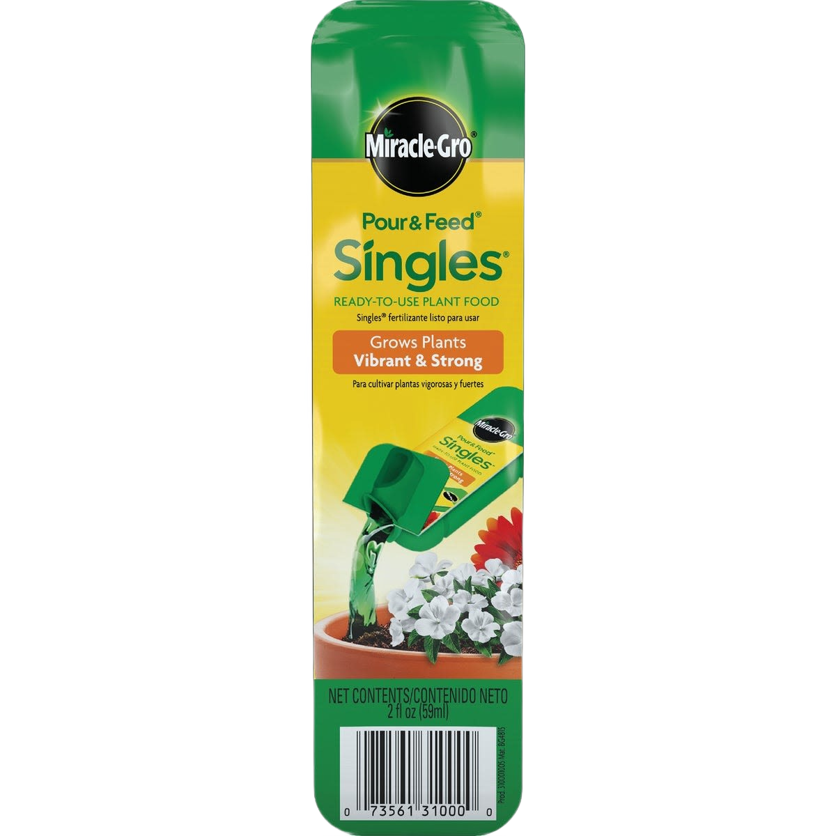 Green and yellow container of ready-to-use plant food for vibrant and strong growth in lawn and garden collections under $50
