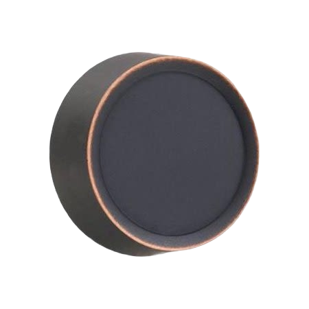 Round black rare earth magnet with copper-colored edge for office supplies and home improvement tools under $50 collection