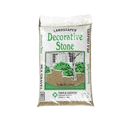Bag of natural pea gravel decorative stone for landscaping and outdoor lawn and garden projects under $50