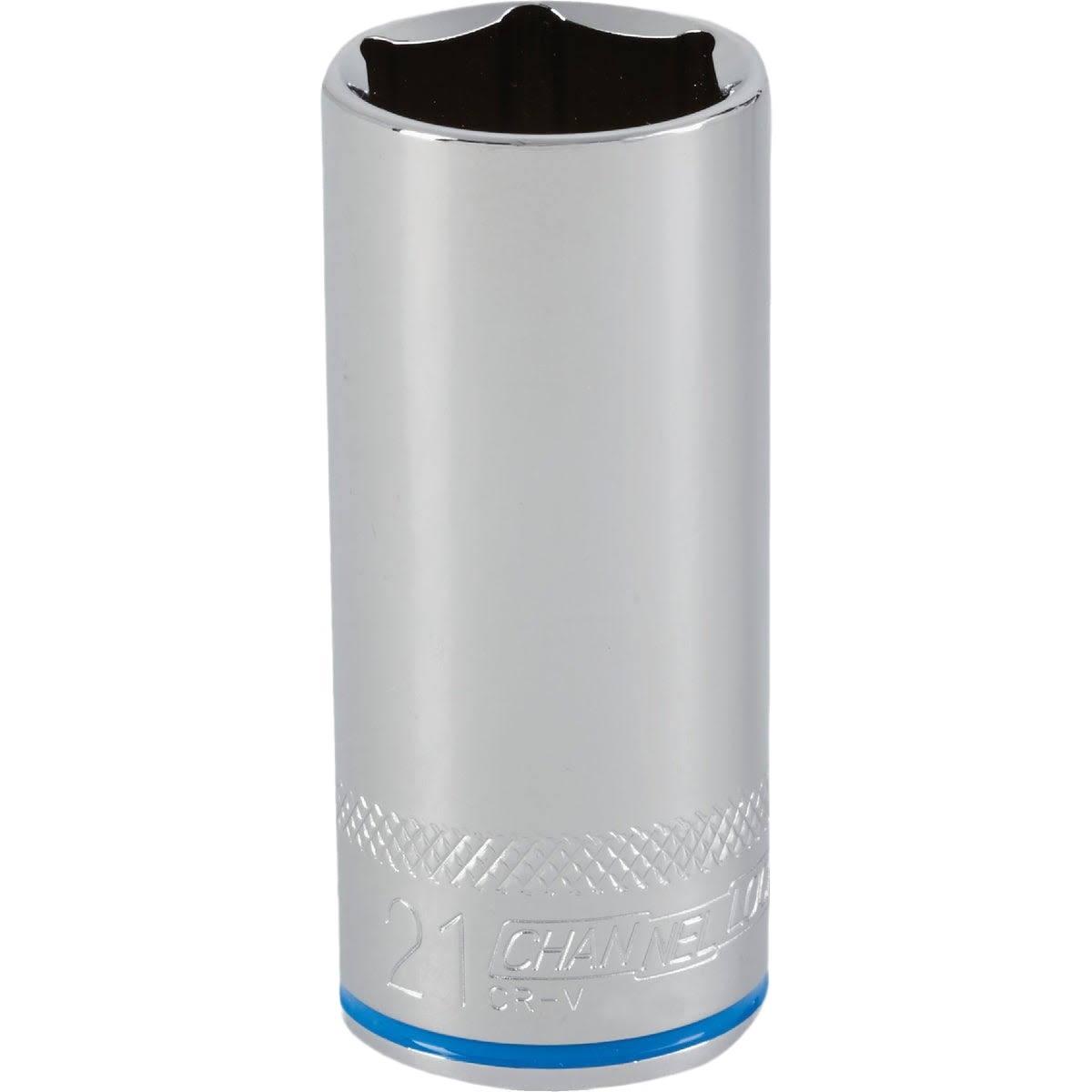21mm deep metric socket with 6-point design and textured grip, part of sockets and hand tools under $50 collection