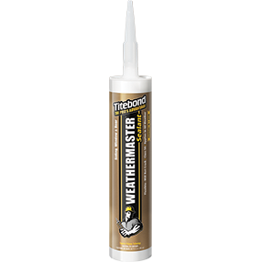 Tube of black polymer sealant with precision nozzle for durable weatherproof home improvement applications