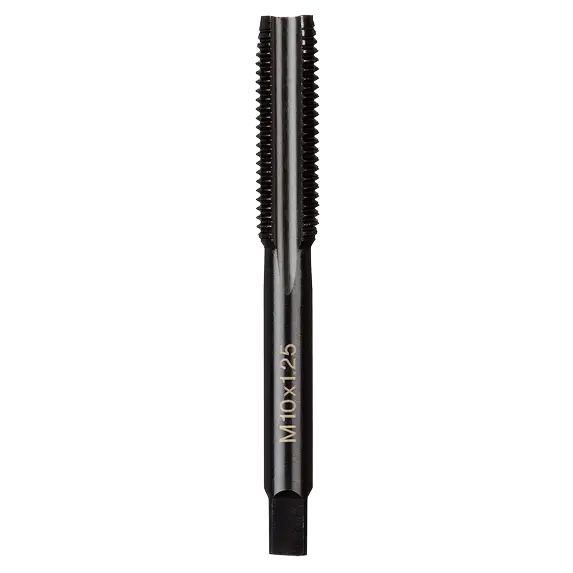 Precision straight flute plug tap with laser-etched sizing for threading in tool accessories and power tool collections under $50