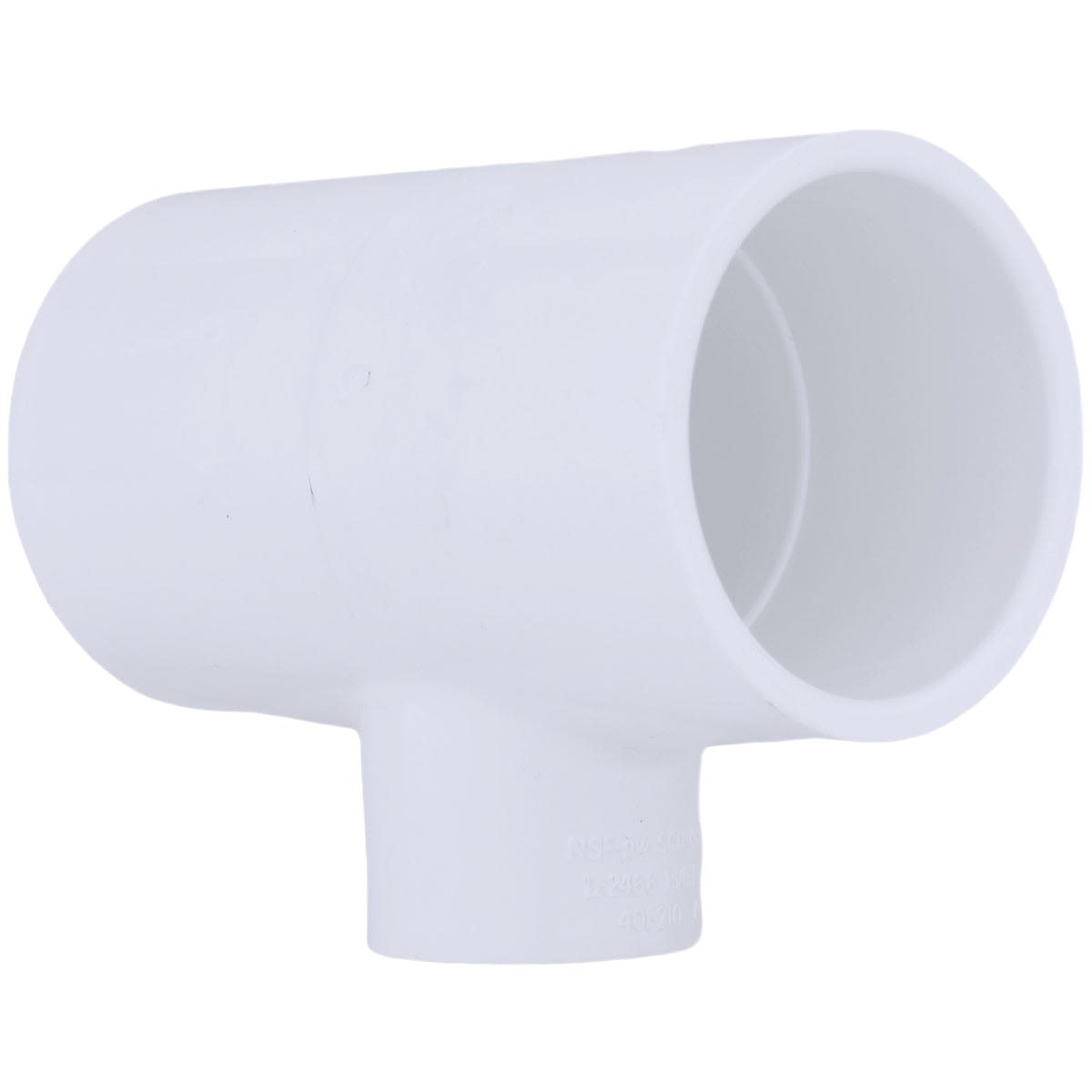White PVC pressure reducing tee fitting for plumbing and pipes & fittings collections under $50