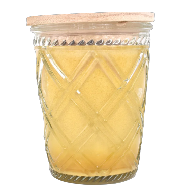 12 oz. Swan Creek soy wax candle in embossed glass jar with wooden lid for home decor under $50 collections