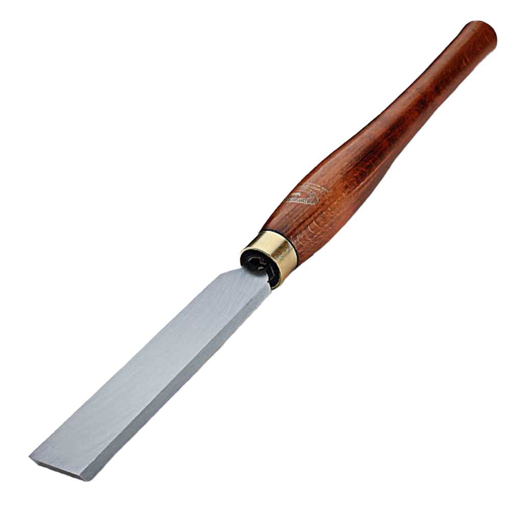 Heavy-duty woodworking scraper with 1-1/2 inch square blade and polished wooden handle for precise surface finishing.