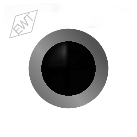 Square-shaped carbide cutter with central hole and engraved markings for woodworking tool replacement parts.