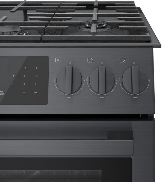 800 Series, Gas Slide-in Range, 30'', Black Stainless Steel