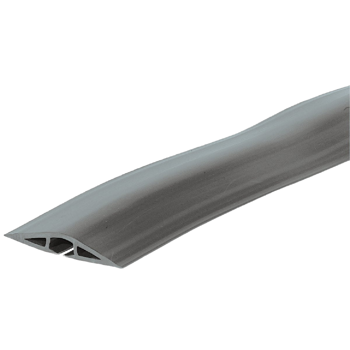 Gray flexible cord protector strip designed to shield and organize cables for home improvement use