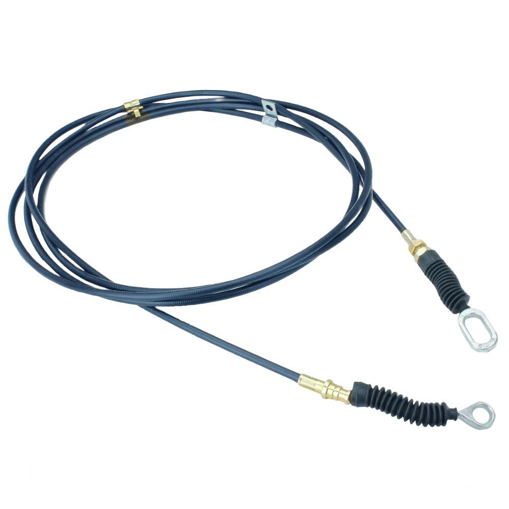 Black throttle control cable with metal fittings and protective boots for John Deere parts and lubricants under $100 collections