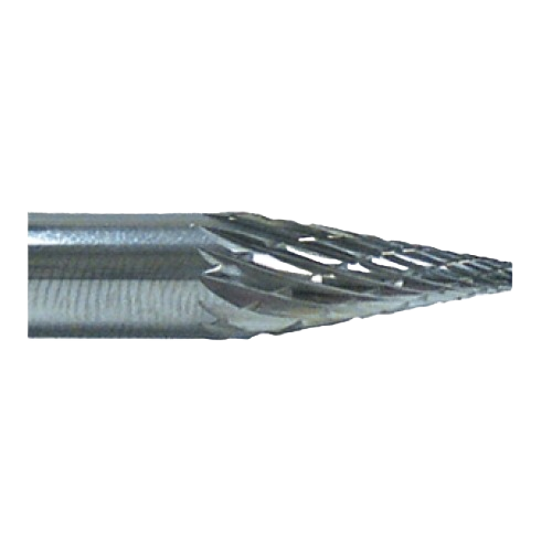 Precision ground pointed cone rotary burr for rotary tool accessories in tool and home improvement sets under $50