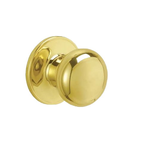 Polished brass passage door handle knob for hall and closet doors in door knobs and hardware collections