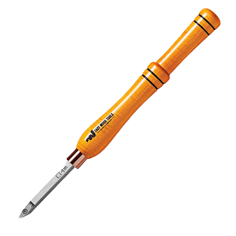 Woodworking mini detailer tool with polished wooden handle and metal blade for precise home improvement tasks