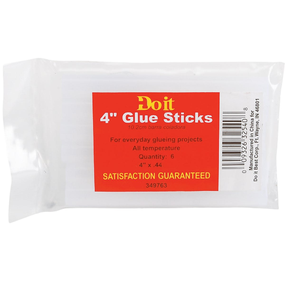 Pack of six 4-inch all-temperature hot melt glue sticks for crafting and home improvement projects under $50 category