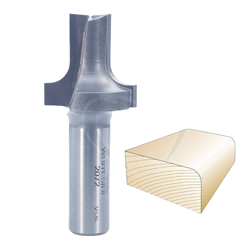 Router bit with sharp edges for creating roundover and edge trims on wood, part of tool accessories and drill bits collections under $100